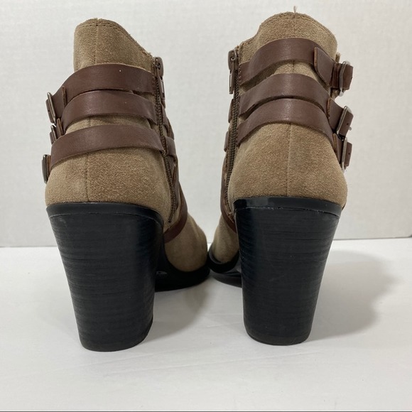 Lucky Brand Elwood Strappy Ankle Boot Brown Size 10 - Picture 5 of 14